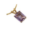 19thc Antique 1  ct Scotland Amethyst 14ktgf Pendant Medieval Catholic Bishop Gem
