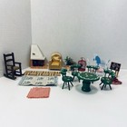 Lot Of 70 s Lundby Minature Dollhouse Furniture Pieces Fireplace  Table Vtg Toys