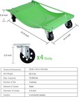 Set Of 4 10000 Lbs Capacity Antiskid Heavy Duty Car Dolly Wheel Dolly Vehicle