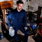 Mens Zip Front Boilersuit Coverall Overall Tough Mechanic Work Phone Pocket