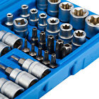 34pcs Drive Male Female Torx Star Bit Socket E-socket Set Handheld Tool Case Us