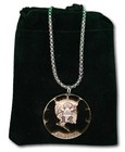 Cut Coin Necklace Skull Jfk Kennedy Gothic Fantasy Art Hobo Nickel Dollar