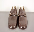Men s Vtg Nos 70s Brown Florsheim Loafers Sz 9 D 1970s Disco Shoes