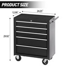 5-drawer Rolling Tool Chest Tool Storage Cabinet With Wheels Tool Organizer Box