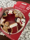Yankee Candle Illuma Lid Topper Holiday Gingerbread Cookies Santa Snowman New