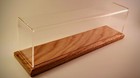 24  Long Ho Scale Model Train Display Case  Oak Base