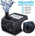 Fountain Pump  80gph 4w 300l h  Submersible Water Pump  Durable Outdoor Fountain