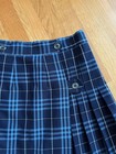 Girls Wrap Around Kilt Uniform Skirt Sz 14 Royal   Powder Blue Plaid Flynn Ohara