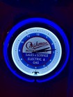 Cushman Motor Scooter Moped Garage Man Cave Retro Neon Adverting Clock Sign