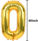 40 Inch Gold Large Numbers Balloon 0-9 Foil Mylar Big Number Balloon Digital    