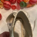 Vintage 1960s  Sweet Little White Baby Shoes Size 1 Washable Leather
