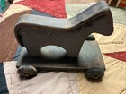 Antique 1900 s Child s Pull Toy Horse Original Wood   All Wood  No Metal Screws