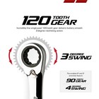 Non Stop Ultrafine Reversible Ratcheting Combination Wrench  Single In Metric