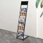 6 Shelves Literature Stand Brochure Floor Rack Magazine Catalog Display Holder