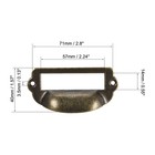 8pcs Label Holder Pull Handles Vintage Zinc Alloy Bronze Tone 82x40mm Screws
