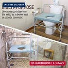 Drop Arm Portable Toilet Commode  Extra-wide Seat  500 Pound Weight Capacity 