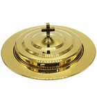 Polished Gold Communion Bread Tray Plate With Cover  Communion Plate With Lid   