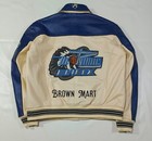 Rare  Vintage 90s Avirex Cascade Renegades Indian Leather Varsity Jacket