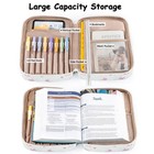 Large Quilted Bible Cover Case With Pockets  Handle For Bible Study