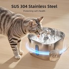 Stainless Steel Cat Water Fountain Pet Drinking Fountain Dispenser For Cats New