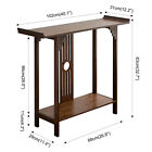 Chinese Style Vintage Console Table Sofa Side Table Bamboo Shelf Entryway Table