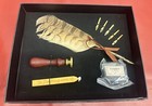 Feather Pen Calligraphy Pen And Ink Set Antique Refillable Writing Quill Ink Dip
