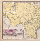 1852 Texas Map Original Presidio - Houston - Galveston - Austin - San Antonio
