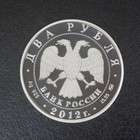 2012 M Russia 2 Silver Roubles Proof Coin Emerald Rosalia Beetle