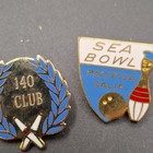 Bowling Pinbacks  Vintage  Sea Bowl Pacifica Ca   Others
