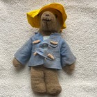 Vintage Teddy Bear Thread Eyes Nose Mouth Hard Body 13    H Felt Clothes Handmade