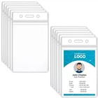 Id Card Name Badge Holder Clear Vertical Waterproof Plastic Name Tag Bad