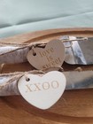 Rustic Wedding Cake Knife   Server Set With Free Wooden Tray And Heart Tags