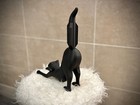 Black Cat Toilet Paper Holder Stand     Cute Cat Bathroom Decor