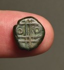 I23-34 Mysore   C 1500-1761ad  Ae  Elephant  Sun And Moon   Crossed Double Lines