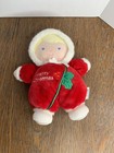 Prestige Toy Merry Christmas Rattle Plush Baby Doll 8  Blonde Lovey