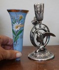 Antique Aesthetic Movement Silver Plate Figural Bud Vase Reed   Barton 3150