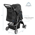 Vivo Four Wheel Pet Stroller   Cat   Dog Foldable Carrier Strolling Cart Black