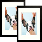 2-pack Picture Frame 8x10 Gallery Pictures Wall Mount Decor Photo Frames Black