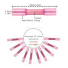 300pcs Red Heat Shrink Crimp Wire Connectors Butt Terminals Awg 16-22 Gauge Us