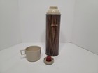 Vintage King Seeley Thermos 1970s Tan   Wood Grain Thermos Bottle And Cup