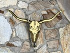 Brass Cow Steer Skull Head Wall Mount Large Western Country Decor