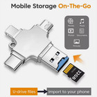 4 In 1 Usb3 0 Flash Drive Micro Tf Card Reader Adapter Otg Type-c Iphone Android