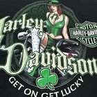 Harley Davidson Long Sleeve Tee Shirt Mens L Get On Get Lucky