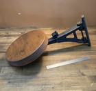 Gorgeous Vintage Industrial Cast Iron Swing-out Stool W  11  Hardwood Seat    usa