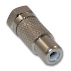 Rca Female To F-type  coax  Male Adapter - Nickel Plated