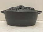 Vintage pre-owned john Wright Black Oval Stovetop Steamer heater pine oak Leaves