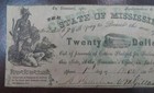 1862  20 Cotton Pledge Note   Civil War Era   Neat Old Note   Mississippi