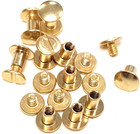 10 Pack 3 8  Solid Brass Gold Chicago Screws Leather Repair Screw Post Fastener
