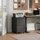 2 Drawer File Cabinet With Lock under Desk Storage Metal Filing Cabinet 