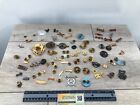 Vintage Military Uniform Hat Pins Ribbon Bars Medals Junk Drawer War Estate Lot